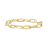 Diamond Paperclip Link Bracelet