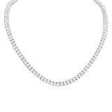 18k Gold Oval Cut Diamond Tennis Necklace