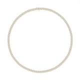 18k Gold Oval Cut Diamond Tennis Necklace