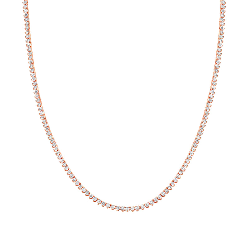Rose Gold Diamond Tennis Necklace