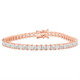 14k Rose Gold Diamond Tennis Bracelet