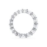 Half Round Half Emerald Natural Diamond Eternity Band