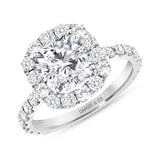 Cushion Cut Diamond Halo Ring