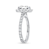 cushion cut diamond ring with halo