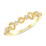 Yellow Gold Circle Beauty Ring
