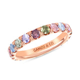 Rose Gold Pastel Eternity Ring