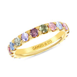 Gold Pastel Eternity Ring