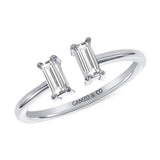 White Gold Double Baguette Ring