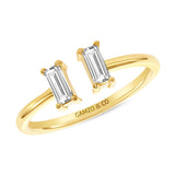 Yellow Gold Double Baguette Ring