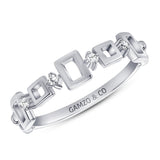 White Gold Squared Beauty Ring