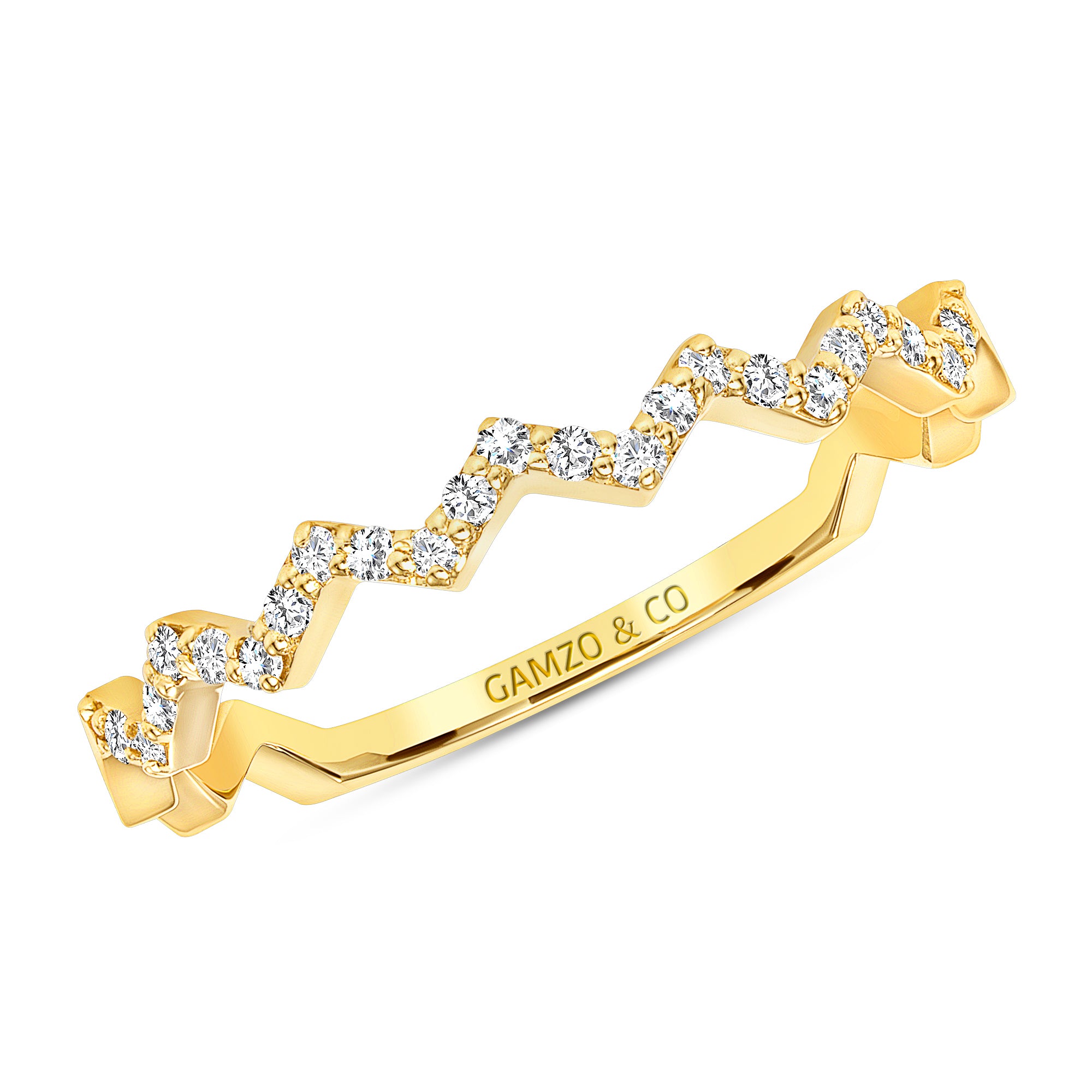 Yellow Gold Wavy Ring