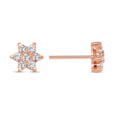 Rose Gold Flower Earrings