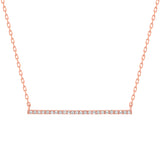 Round Diamond Bar Necklace