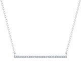 Round Diamond Bar Necklace