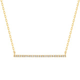 Round Diamond Bar Necklace