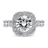 White Gold Round Diamond Halo Ring