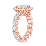 Rose Gold Round Diamond Halo Ring