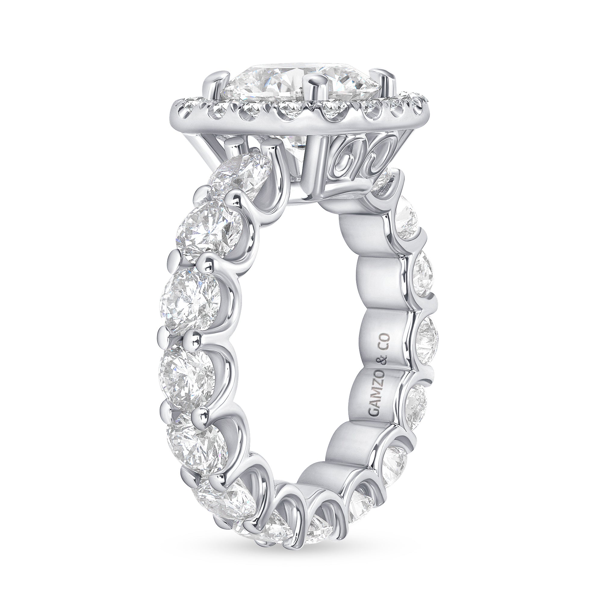 White Gold Round Diamond Ring