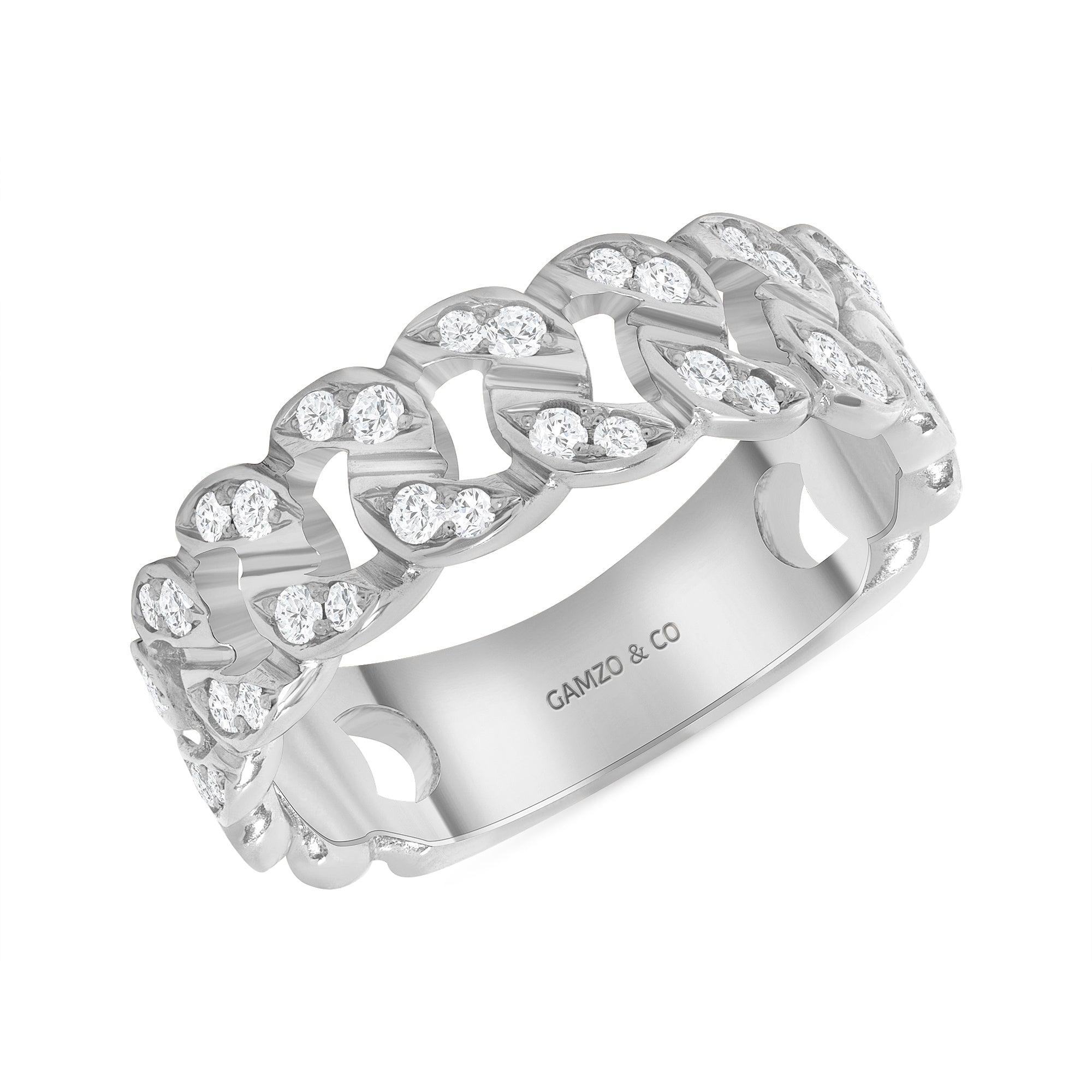 Natural Diamond Cuban Ring