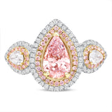 Fancy Light Pink Pear Shaped Diamond Engagement Ring