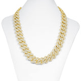 Yellow Gold Iced Out Diamond Miami Cuban 14 Gold