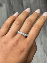 Round Cut Natural Diamond Eternity Band - Shared Prong