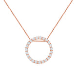 Diamond Circle Pendant Necklace