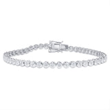 Natural Diamond Tennis Bracelet - Bezel Set