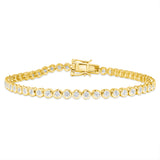 Natural Diamond Tennis Bracelet - Bezel Set