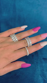 Oval Cut Natural Diamond Eternity Band. 5 Carat, 6 Carat, 8 Carat