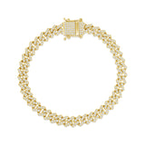2 Carat 14k Gold Natural Diamond Cuban Bracelet, Iced Out Cuban, VS Clarity