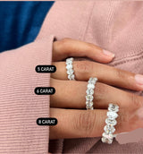 Oval Cut Natural Diamond Eternity Band. 5 Carat, 6 Carat, 8 Carat