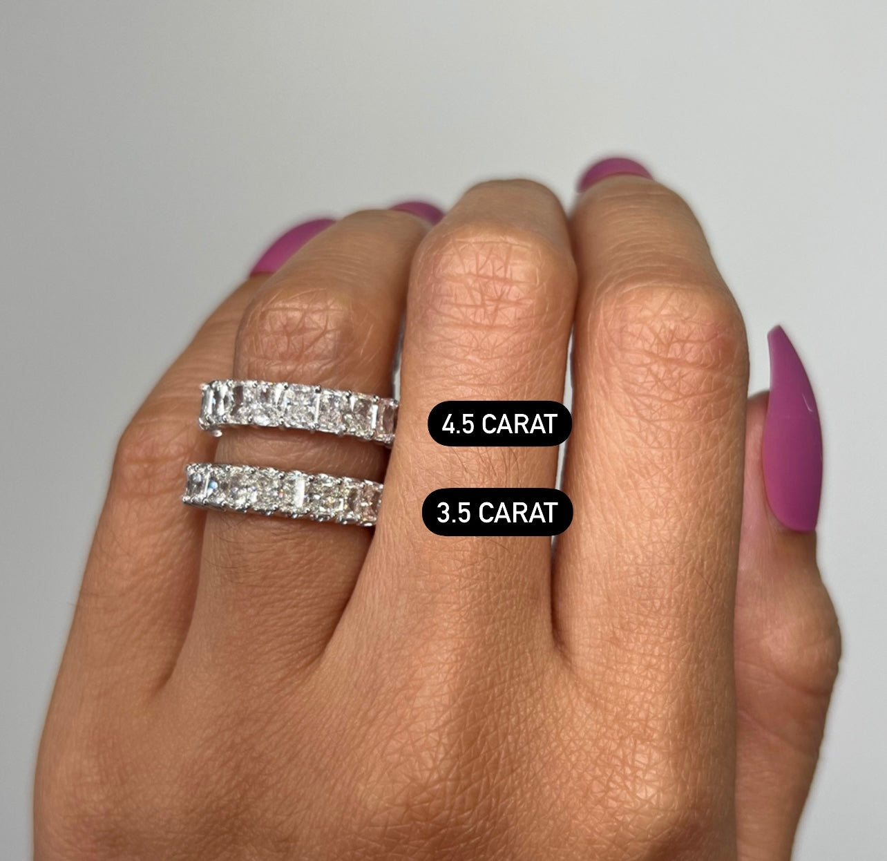 Radiant Cut Natural Diamond Eternity Band