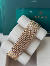 Rolex 1908 Yellow Gold White Dial Settimo Bracelet - 52508 - New 2025