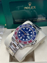 Rolex GMT-Master II 40mm White Gold Blue Dial Blue/Red Bezel "Pepsi" Oyster - 126719BLRO - New 2025