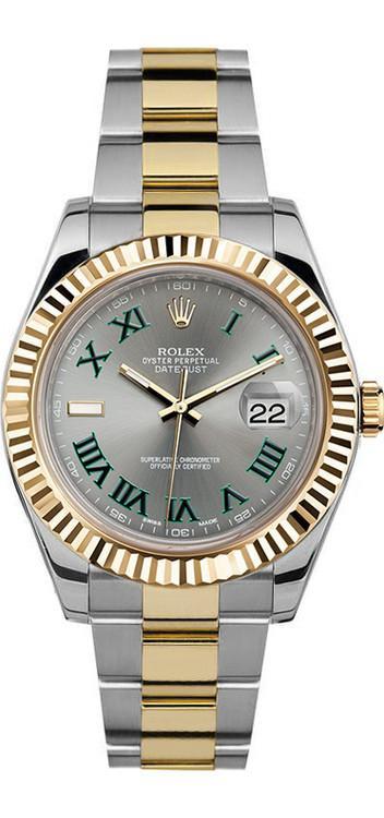 Rolex Datejust II Two-tone "Wimbledon" 41mm Gray Dial - 116333 - 2015