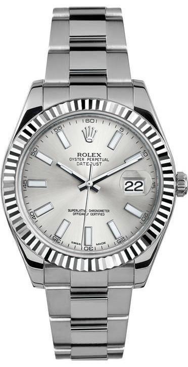 Rolex Datejust II Stainless Steel 41mm Silver Index Dial - 116334