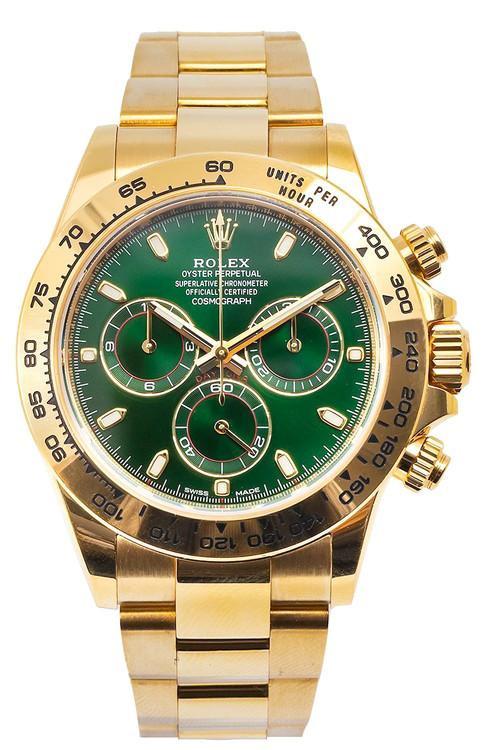 Rolex Daytona "John Mayer" 18k Yellow Gold Green Dial - 116508 - 2022