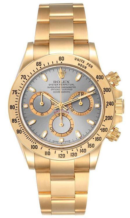 Rolex Daytona Yellow Gold 40mm Slate Grey Dial 116528