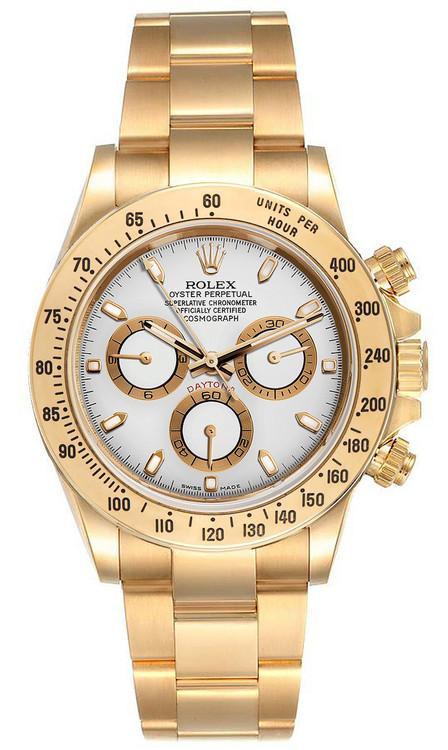 Rolex Daytona Yellow Gold 40mm White Dial 116528