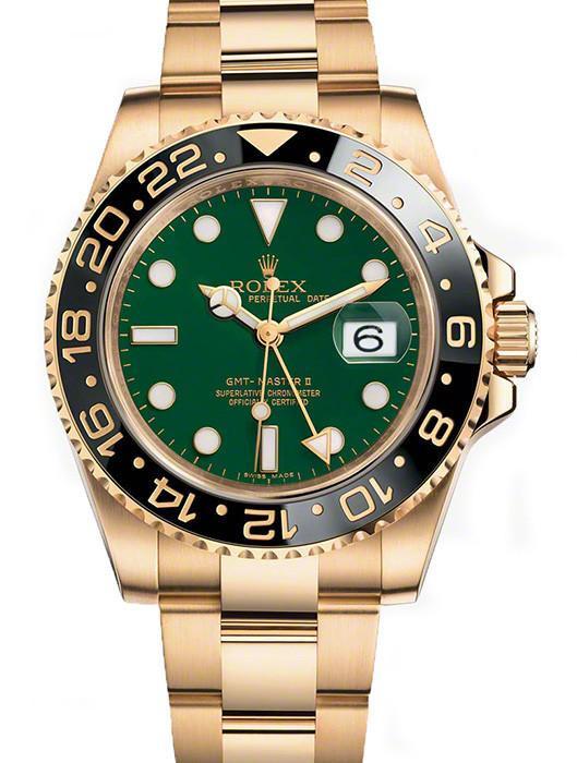 Rolex GMT-Master II Yellow Gold Green Dial - 1116718LN - 2019