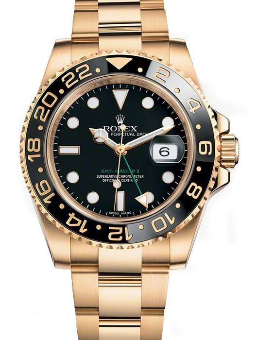 Rolex GMT-Master II Yellow Gold Black Dial - 116718 - 2019