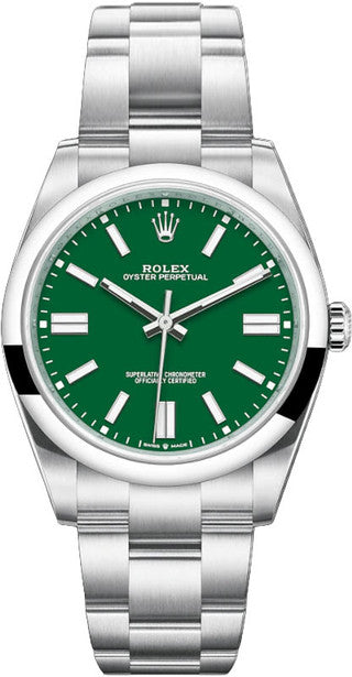 Rolex Oyster Perpetual 41mm Green Dial - 124300 - Brand New 2023