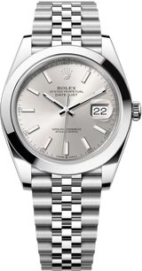 Rolex Datejust 41mm Smooth Bezel Silver Index Jubilee - 126300 - New 2024