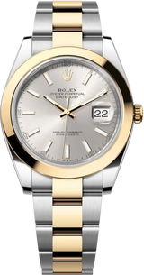 Rolex Datejust Two-Tone Yellow Gold Smooth Bezel Silver Index Dial - 126303 - Brand New 2024