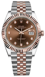 Rolex Datejust Stainless Steel Chocolate Diamond Dial 41mm Jubilee - 126331 - New 2023