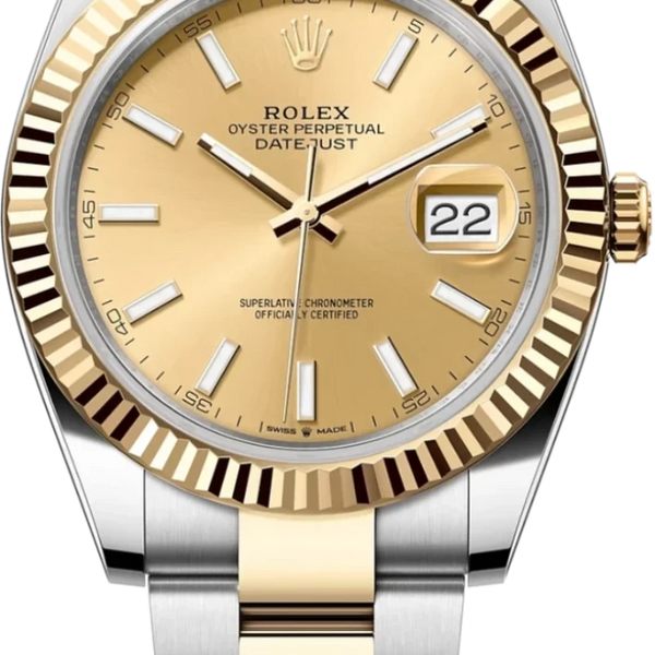 Rolex Datejust 36mm Two-Tone Yellow Gold Champagne Index Dial
