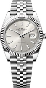 Rolex Datejust 41mm Fluted Bezel Silver Index Dial Jubilee - 126334 - New 2025