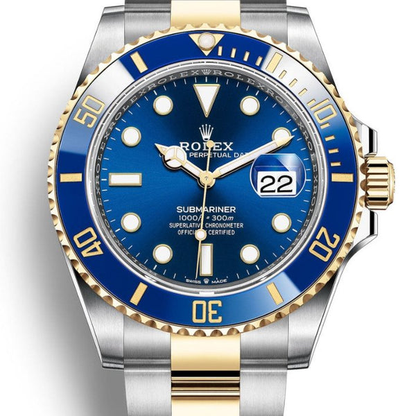 Rolex Submariner 41mm Two Tone Yellow Gold Blue Dial Blue Bezel Bluesy 126613LB New 2024