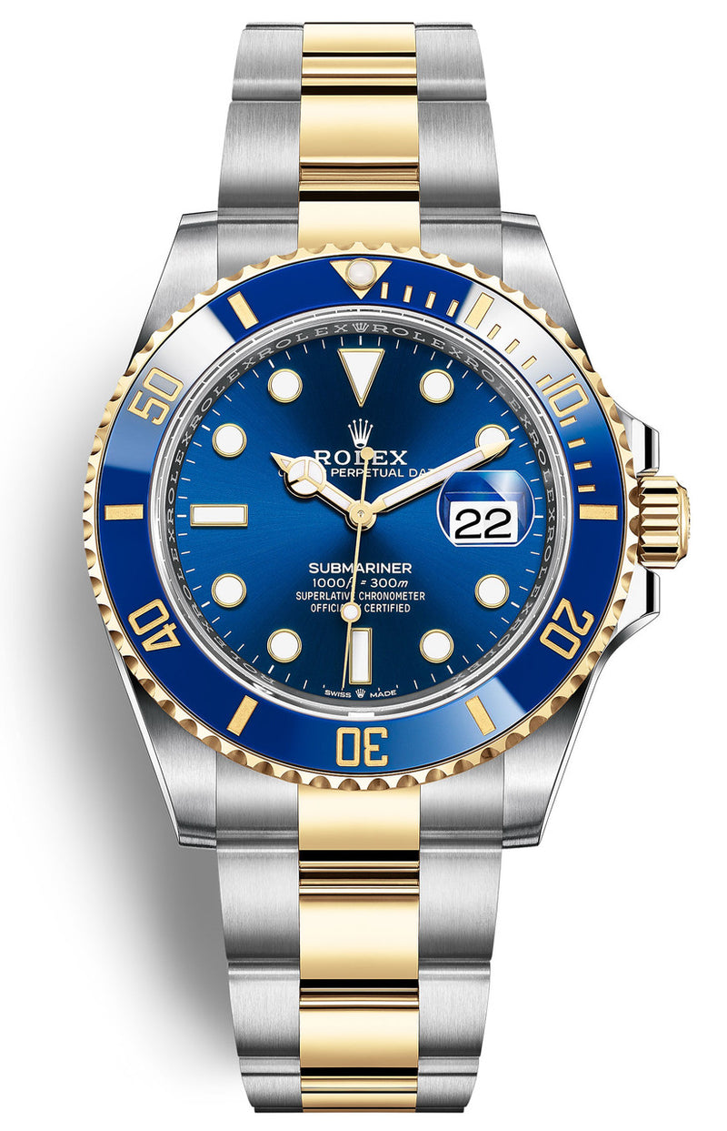 Rolex Submariner 41mm Two-Tone Yellow Gold Blue Dial Blue Bezel "Bluesy" - 126613LB - Brand New 2024